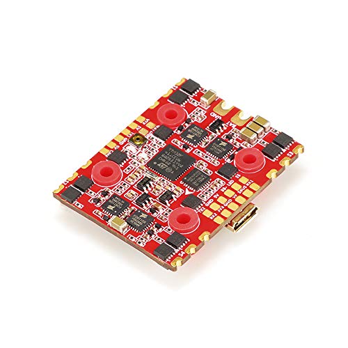 HGLRC Red F4 Zeus35 AIO 3S - 6S FD411 Flight Controller Stack 35A BLS 4in1 ESC Electronic Speed Controller 20X20 M2 M3 for RC Racing Drone Quadcopters & Multirotors (Red)