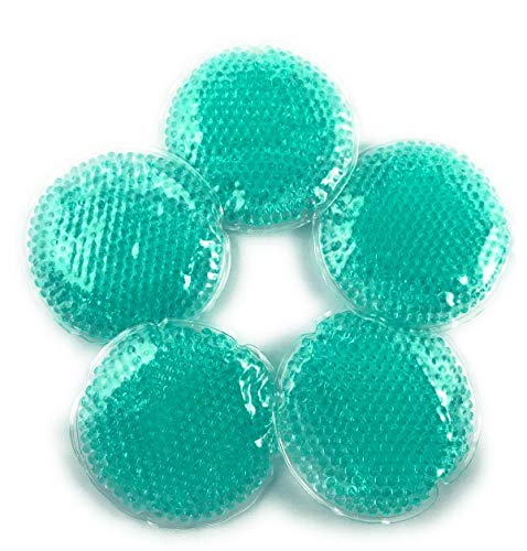 Hot & Cold Packs (5 Pack Round): Small Ice Packs For Injuries Reusable Gel Ice Pack, Cold Compress First Aid, Small Ice Pack Gel, Soft Ice Pack Reusable Ice Packs For Injuries Gel Icepack For Injuries