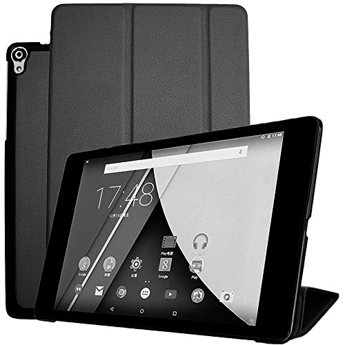 for Google Nexus 9 8.9 inch Tablet Smart Cover, Ultra Slim Lightweight Folio Stand with Sleep/Wake Up Function Leather Case for HTC op821 8.9' +1x Soft Clear Screen Protector (Black)