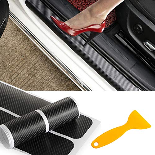 PAMISO 4pcs Car Door Sill Scuff Guard, Welcome Pedal Protect, Anti-kick Scratch for Cars Doors