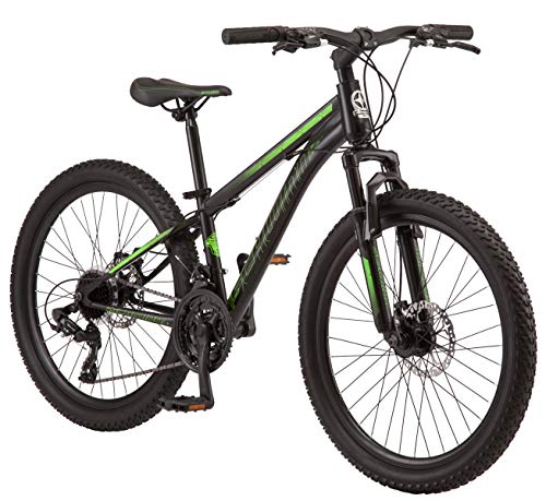 Schwinn Sidewinder Mountain Bike, 24-inch Wheels, 21 speeds, Black/Green