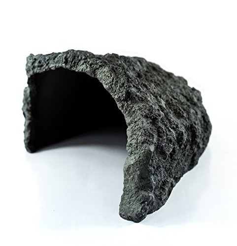 Reptile Rock Hide Cave, Pet Tortoise Escape Habitat Cave,Handcrafed from Premium and Non-Toxic Resin - 10.23 x 9.05 x 5.11 Inches,Ideal for Small Lizards, Frogs, Turtles, Frogs,Snakes.