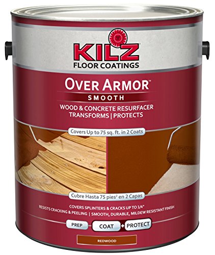 KILZ Over Armor Smooth Wood/Concrete Coating, 1 gallon, Redwood