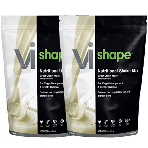 ViSalus Vi Shape Nutritional Shake Mix Sweet Cream Flavor | 2 Bags (22oz each / 48 total servings)