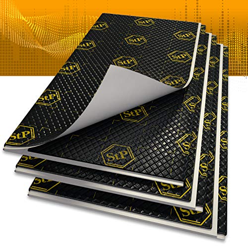 STANDARTPLAST Black Gold 49 sqft 90 mil Sound Deadening Noise Control Adhesive Car Butyl Material Self-Adhesive Automotive Vibro Insulation Dampening Mat Noise Insulator Adhesive Car Butyl Material