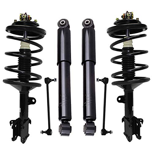 Detroit Axle - 6pc Front Struts w/Coil Spring Assembly & Rear Shock Absorbers, Sway Bar Links for 1999-2004 Honda Odyssey