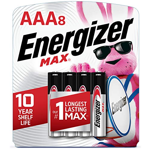 Energizer AAA Batteries, Max Alkaline, (Pack of 8)