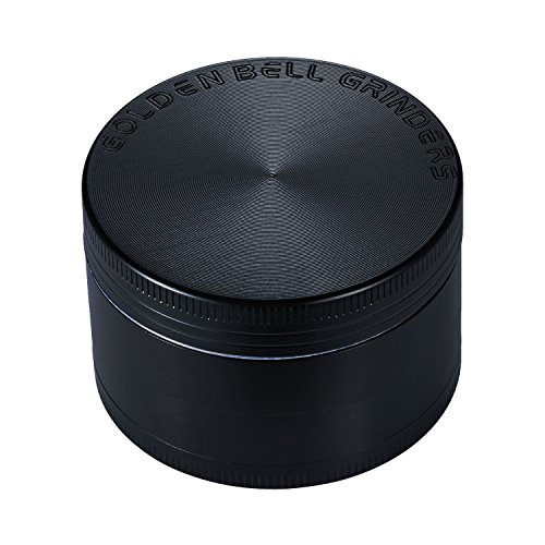 Golden Bell 4 Piece 2' Spice Herb Grinder - Color:Black