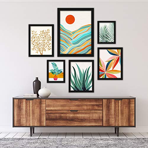 Black Framed 6 Piece Gallery Wall Art Set by Americanflat