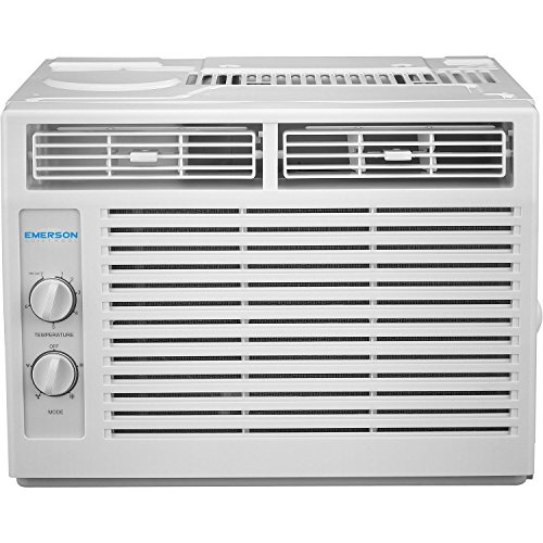 Emerson Quiet Kool 5,000 BTU 115V Window Air Conditioner with Mechanical Rotary Controls, EARC5MD1, White