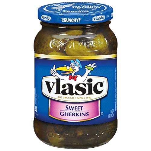 Vlasic Sweet Gherkins Pickles 16 oz (Pack of 12)