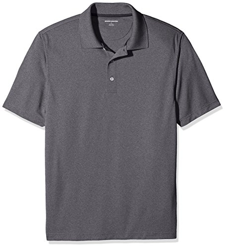 Amazon Essentials Men's Regular-Fit Quick-Dry Golf Polo Shirt, Medium Heather Grey, XX-Large