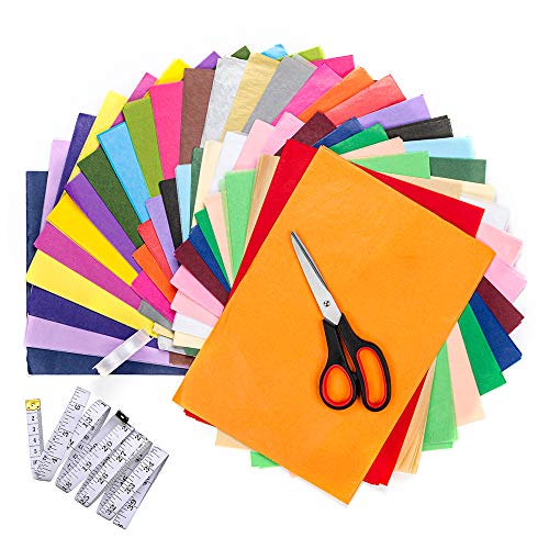 Exquiss 360 Sheets A4 Sizes Tissue Paper 8.3x11.7' Bulk 36 Colors for Paper Craft Scrunch Art Pom Poms Paper Flowers DIY Craft Scrapbooking Embellishments Rainbow School Supplies+Craft Tools (A4, 36)