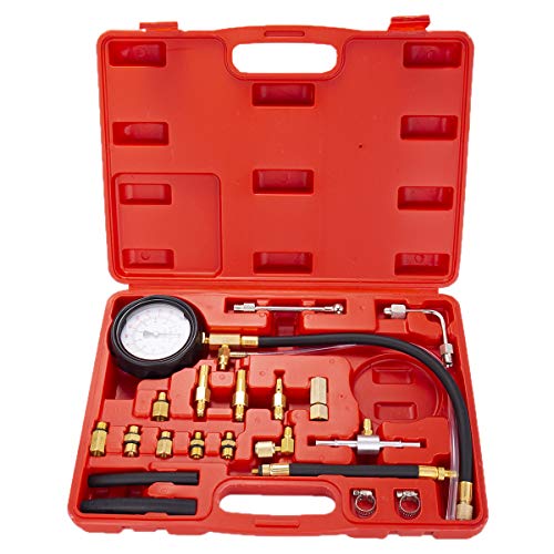 EastFly Auto Fuel Injection Pump Pressure(0-140PSI) Gauge Automotive Injector Test Gasoline Tester Tool Kit for Cars Trucks Vehicles Engine (Not for Diesel Vehicles)