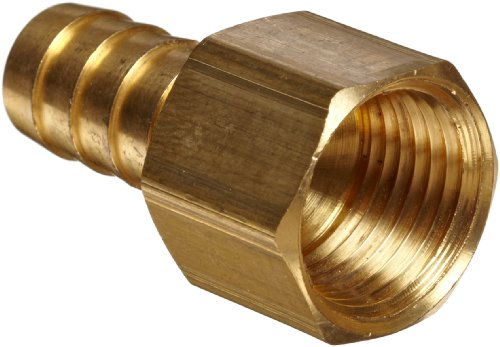 Anderson Metals - 57002-0604 Brass Hose Fitting, Connector, 3/8' Barb x 1/4' Female Pipe