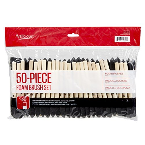 Artlicious - 1 inch Foam Paint Brush Value Pack of 50