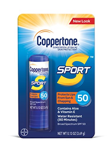 Coppertone Sport Sunscreen Lip Balm Broad Spectrum SPF 50 (0.13 Ounce) (Packaging May Vary)