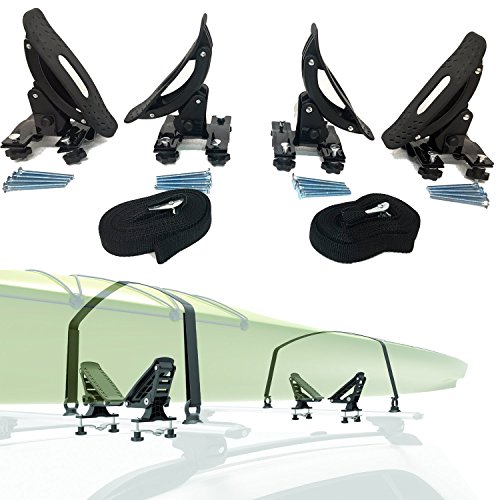 Car Rack & Carriers Universal Saddles Kayak Carrier Canoe Boat. Surf Ski Roof Top Mounted on Car SUV Crossbar