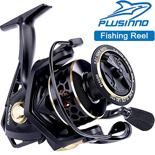 PLUSINNO Fishing Reel, 9 +1BB Spinning Reel, Ultra Smooth Powerful, Lightweight Graphite Frame, CNC Aluminum Spool for Freshwater
