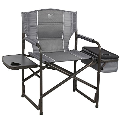 Timber Ridge Laurel Director's Chair with Cooler Bag & Side Table, Grey