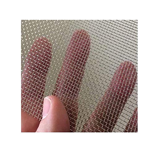 2 Pack Stainless Steel Woven Wire 10 Mesh Metal Mesh Sheet Metal Security Screen Cabinets Mesh Sheet Window Screen Mesh Stainless Steel Fine Filter Screen Sheet (12'X12'=30X30cm)