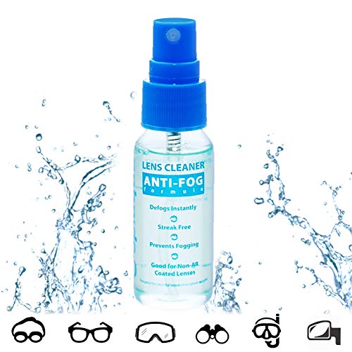 Anti Fog Spray Eyeglass Lens Cleaner, Long Lasting Defogger For Glasses, Goggles, Ski Masks Mirrors and Windows (1 Pack)