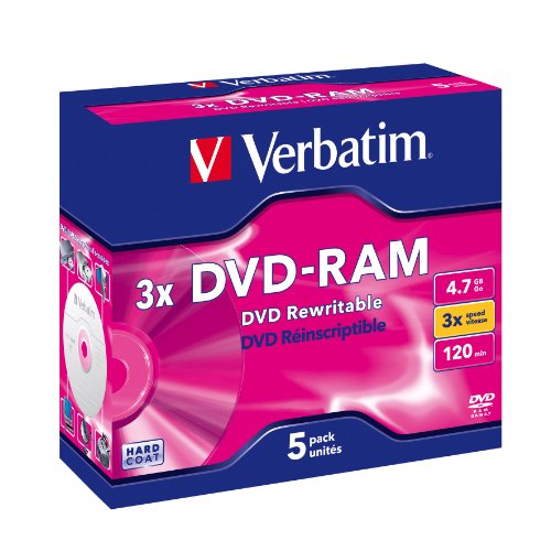 Verbatim Dvd-ram 4.7gb 3x 5pk jewelca