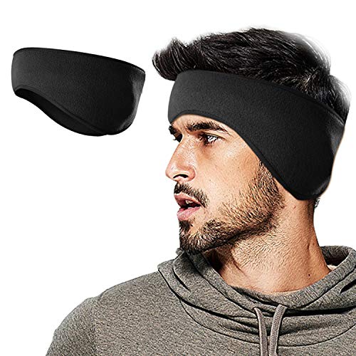 Lauzq Fleece Ear Warmers/Muffs Headband for Men & Women & Kids Perfect for Cycling Skiing Workout Yoga Running & Riding Motorcycle in Winter - Stay Warm & Performance Stretch