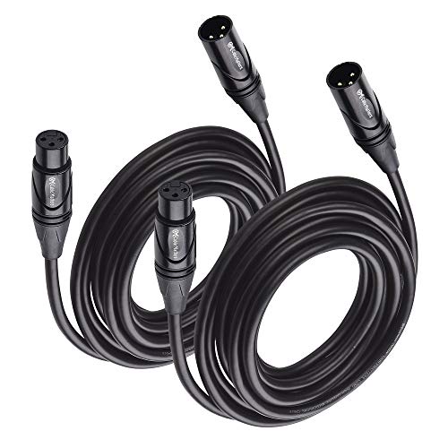 Cable Matters 2-Pack Premium XLR to XLR Microphone Cable 15 Feet