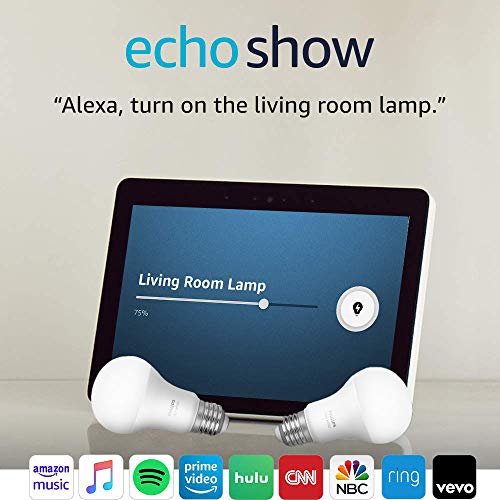 Echo Show (2nd Gen) with Philips Hue Bulbs - Alexa smart home starter kit - Sandstone