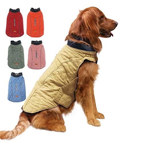 EMUST Dog Jackets for Winter, Cold Weather Coats for Dogs, Soft Winter Jackets for Medium Large Dogs, Dog Winter Vest for Small Medium Large Dogs, L