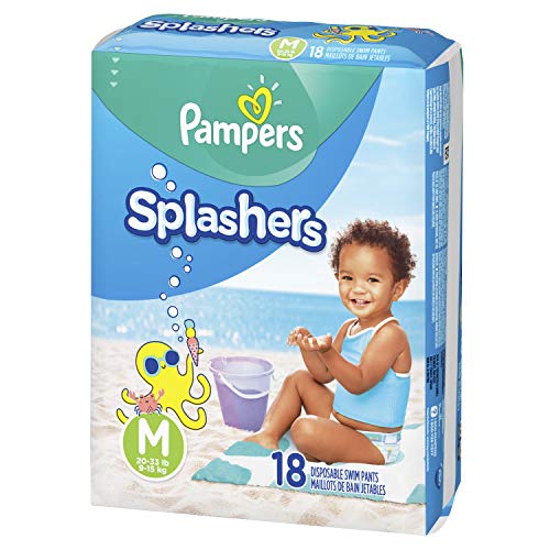 Pampers Splashers Swim Diapers Size M 18 Count