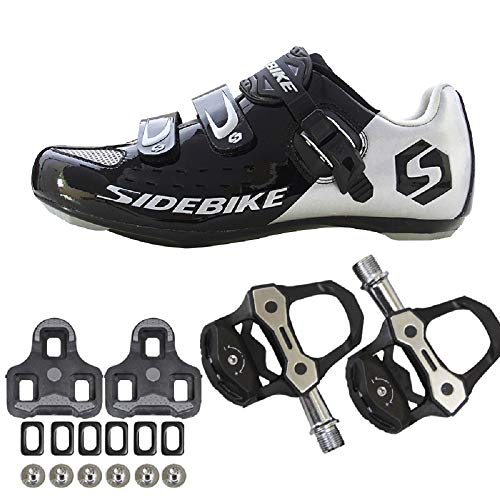 21Grams SIDEBIKE Men's Cycling Shoes,Breathable Cushioning Road Bike Shoes with Pedals & Cleats