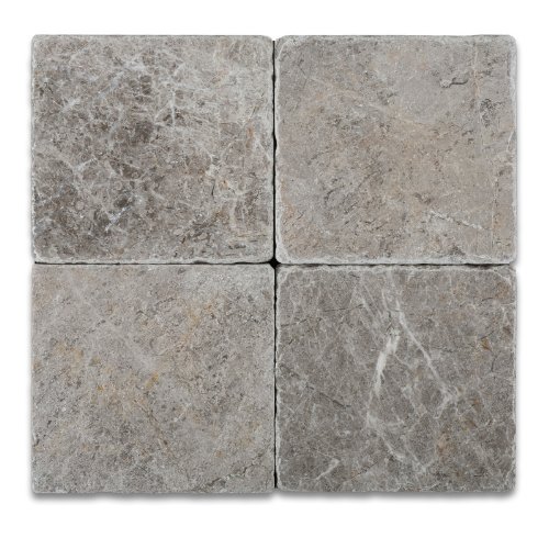 Silverado Gray 6X6 Marble Tumbled Mosaic Tile