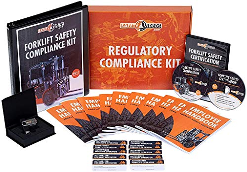 Forklift Safety Certification Kit - DVD or USB - 100% OSHA Compliant Forklift Training - Includes Video, Quiz, Trainee Handbooks, Laminated Forklift Operator Wallet Certification Cards & More