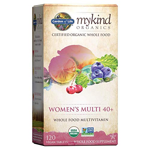 Garden of Life Multivitamin for Women - mykind Organic Women's 40+ Whole Food Vitamin Supplement, Vegan, 120 Tablets