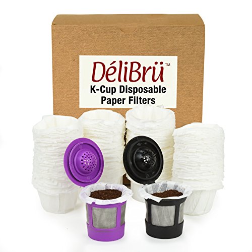 Paper Filters for Reusable Coffee Pods Fits All Brands Compatible With All - Disposable Paper Filter (300/Box) by Delibru