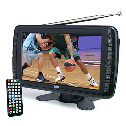 Tyler TTV701 7' Portable Widescreen LCD TV with Detachable Antennas, USB/SD Card Slot, Built in Digital Tuner, and AV Inputs