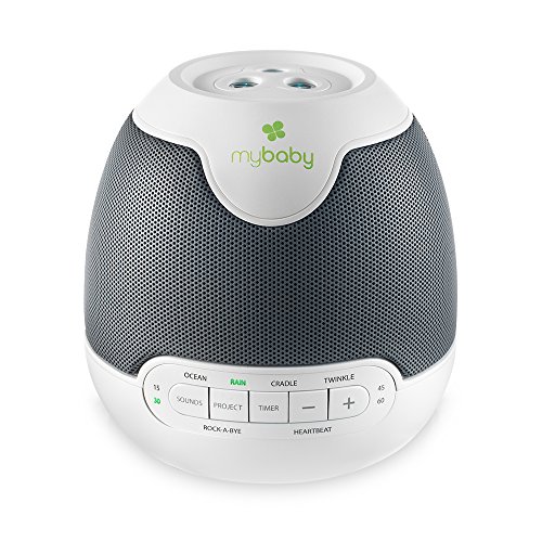 MyBaby, SoundSpa Lullaby - Sounds & Projection, Plays 6 Sounds & Lullabies, Image Projector Featuring Diverse Scenes, Auto-Off Timer Perfect for Naptime, Powered by an AC Adapter