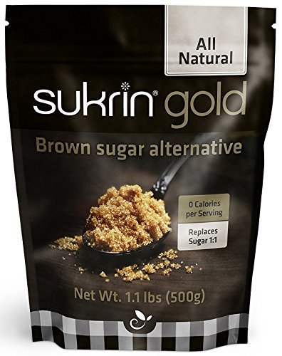 Sukrin Gold - Natural Brown Sugar Alternative - No Calorie Sweetener for Keto, Low Carb and Diabetic Diets - 1.1 lb Bag (1 Pack)