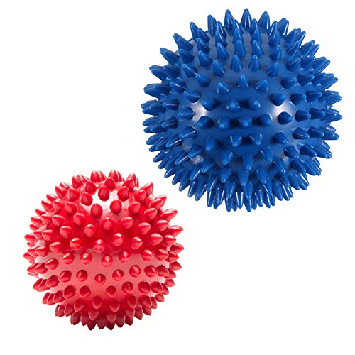 Pack of 2 Spiky Massage Balls - Plantar Fasciitis, Muscle Soreness Massager Ball