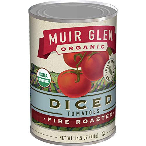 Muir Glen Organic Diced Fire Roasted Tomatoes, 14.5 oz (Pack of 12)