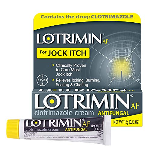 Lotrimin AF Jock Itch Antifungal Cream, Clotrimazole 1%, Clinically Proven Effective Treatment of Most Jock Itch, for Adults and Kids Over 2 Years, 0.42 Ounce (12 Grams)