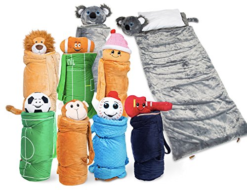 BuddyBagz Koala, Super Fun & Unique Sleeping Bag/Overnight & Travel Kit for Kids, All in 1 Traveling-Made-Easy Solution Complete with Stuffed Animal, Pillow, Sleeping Bag & Overnight Bag