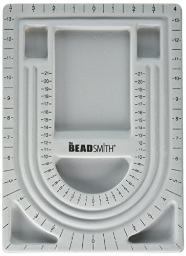 Bead Design in Beading Board and Gray Flock with Lid, 9 by 13-Inch