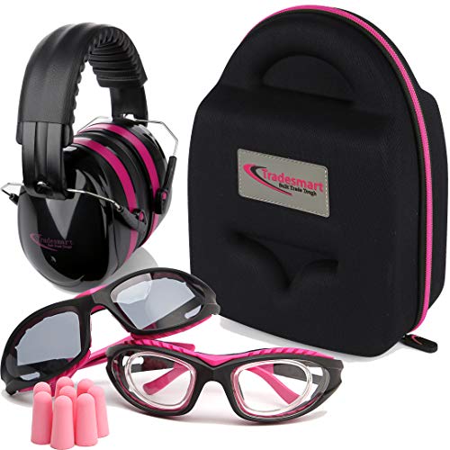 TRADESMART Shooting Range Earmuffs and 2X Safety Glasses – Gun Range Protection