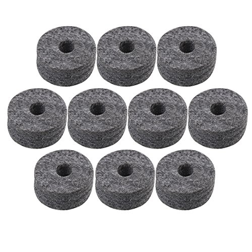 Drum Sets Components Black Drum Cymbal Felt Washer 15mm Thickness Pack of 10