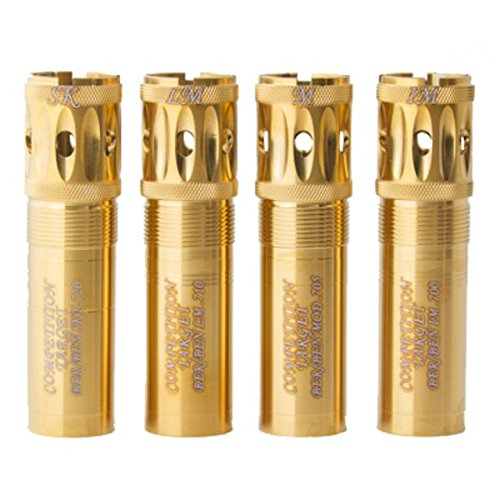 Carlson's Choke Tube Beretta Benelli Mobil Gold Competition Target Ported Sporting Clays Choke Tube, 12 Gauge, Cyl, Gold