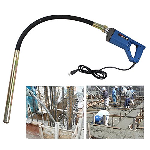 Concrete Vibrator, 3/4HP 800W Electric Hand Held Power Concrete Vibrator Construction Vibrator Cement Bubble Remover +1.2M Hose (US Stock)
