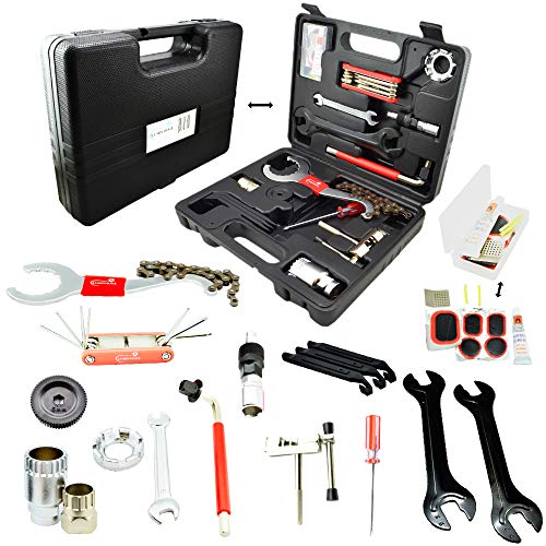 Lumintrail Bike Repair Tool Kit 26 Piece Multi Tool Bicycle Maintenance Tool Set with Tool Box